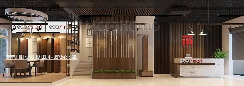 mắt
ATA Group đã thiết kế nội thất showroom cửa gỗ công nghiệp có một phong cách đẹp mắt.