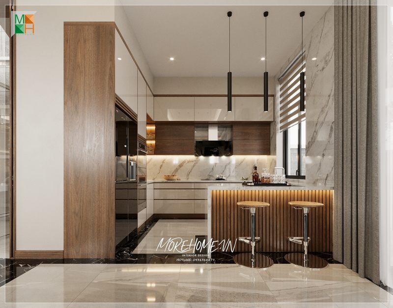 Một phòng bếp đầy đủ những nội thất tiện nghi là ước mơ của nhiều gia đình.